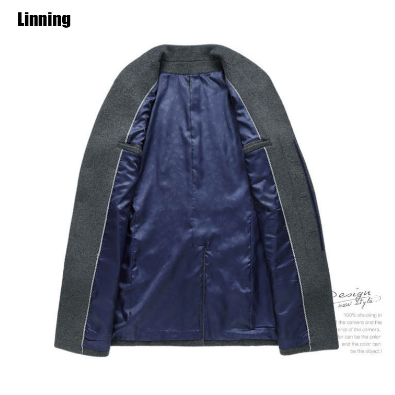 Herrenmantel Hochwertiger mittellanger Trenchcoat aus Wollmischung | XZ1681