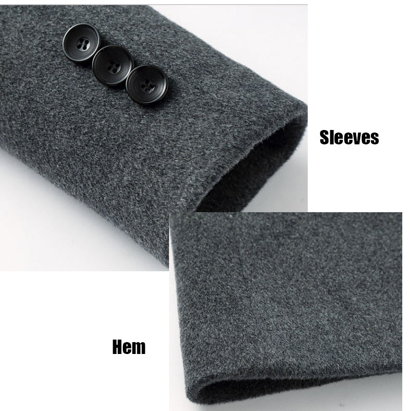 Herrenmantel Hochwertiger mittellanger Trenchcoat aus Wollmischung | XZ1681