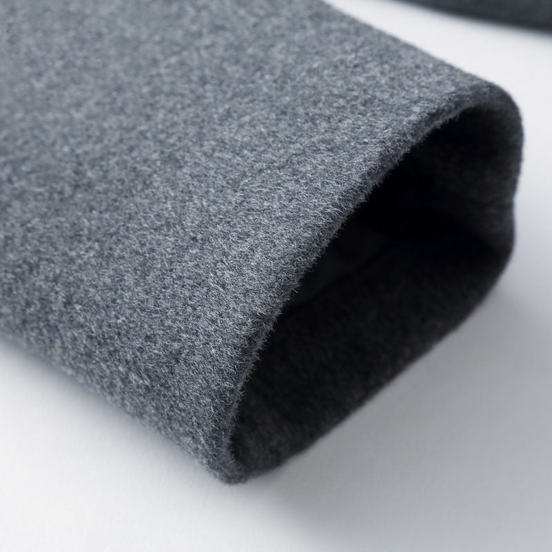 Hochwertiger Herrenmantel aus australischer Wolle, langer Trenchcoat | XZ1851