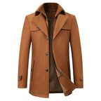 Herren Premium Wolle Luxus Mantel Winter Herbst Trenchcoat | XZ1933