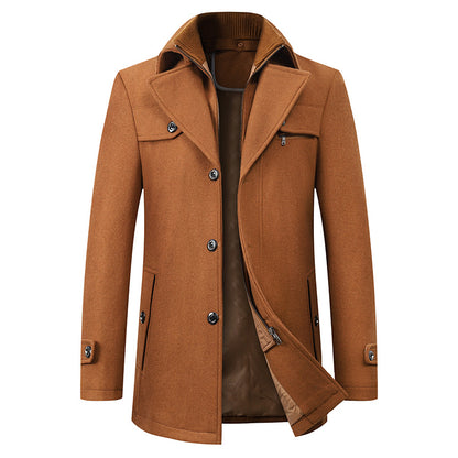 Men's Premium Wool Luxury Coat Winter Fall Trench Jacket | XZ1933