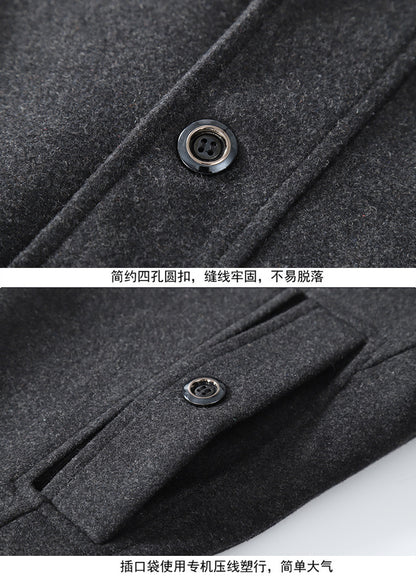 Men's Premium Wool Luxury Coat Winter Fall Trench Jacket | XZ1933