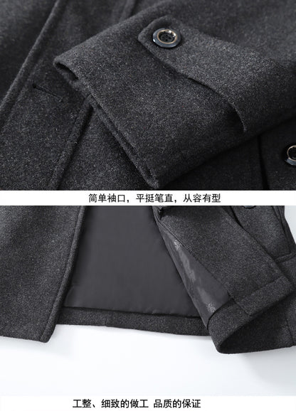 Men's Premium Wool Luxury Coat Winter Fall Trench Jacket | XZ1933