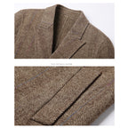 Executive Class Premium Herren Luxus Langer Trenchcoat aus australischer Wolle | XZ5829