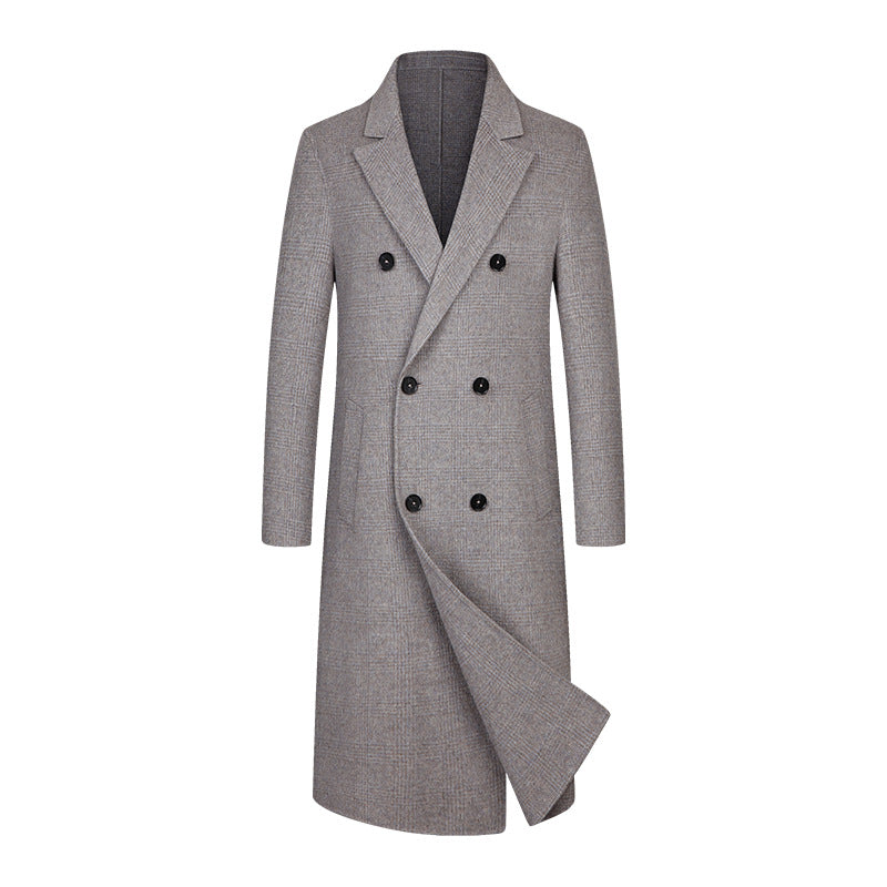 Executive Class Premium Herren Luxus Langer Trenchcoat aus australischer Wolle | XZ5829