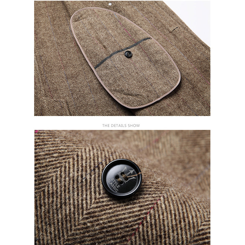 Executive Class Premium Herren Luxus Langer Trenchcoat aus australischer Wolle | XZ5829