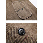 Executive Class Premium Herren Luxus Langer Trenchcoat aus australischer Wolle | XZ5829