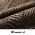 Executive Class Premium Herren Luxus Langer Trenchcoat aus australischer Wolle | XZ5829