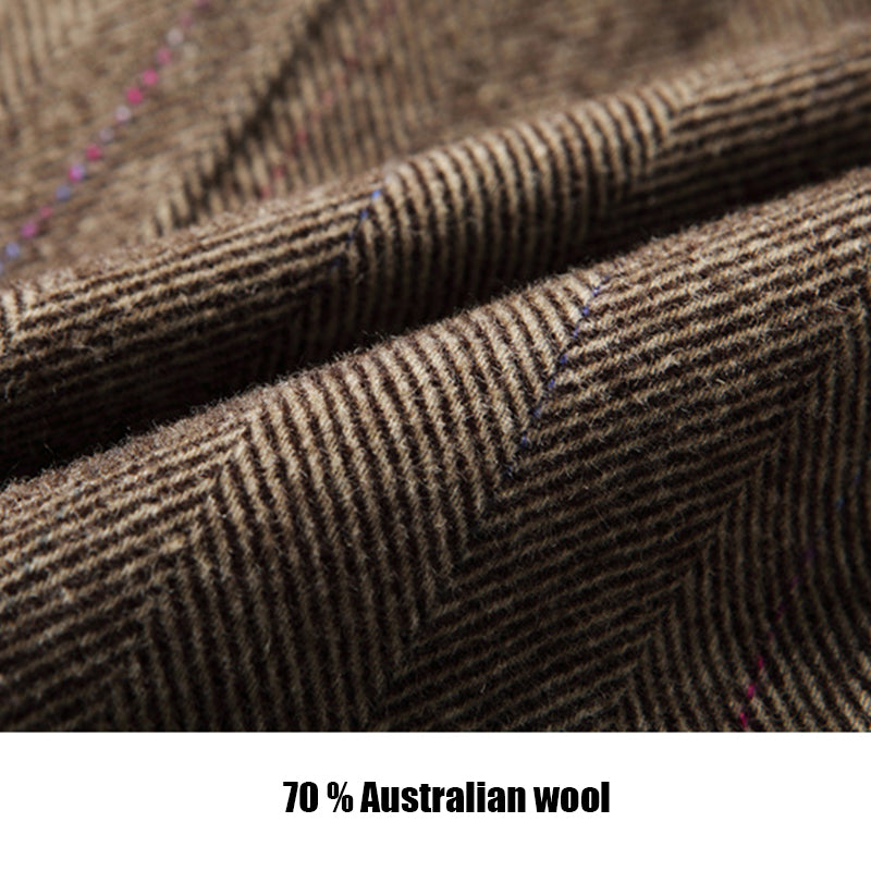 Executive Class Premium Herren Luxus Langer Trenchcoat aus australischer Wolle | XZ5829